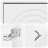 Wall-Mounted Shoe Cabinet ALKMAAR 71 x 17 x 43 cm White - Rear View