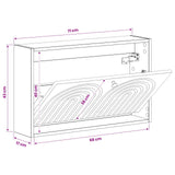 Wall-Mounted Shoe Cabinet ALKMAAR 71 x 17 x 43 cm White