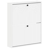 Wall-Mounted Shoe Cabinet ALKMAAR 71 x 17 x 86 cm White