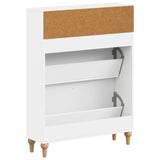 Shoe Cabinet ALKMAAR 78 x 24 x 103 cm Engineered Wood White - 45-Degree Angle