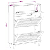 Shoe Cabinet ALKMAAR 78 x 24 x 103 cm Engineered Wood White