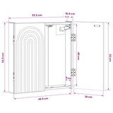 Dartboard Cabinet ALKMAAR White 52.5 x 10.5 x 53.5 cm - Low Angle
