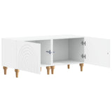 TV Cabinet White Engineered Wood - Front View