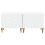 TV Cabinet White Engineered Wood - Top-Down View