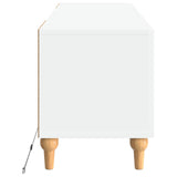 LED TV Cabinet White Engineered Wood - 45-Degree Angle