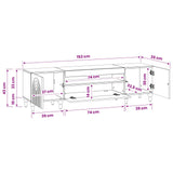 LED TV Cabinet White Engineered Wood - Extra Image
