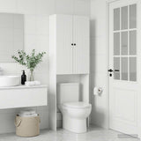 Toilet Cabinet ALKMAAR White 66 x 25.5 x 190 cm Engineered Wood - Side View