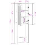 Toilet Cabinet ALKMAAR White 66 x 25.5 x 190 cm Engineered Wood