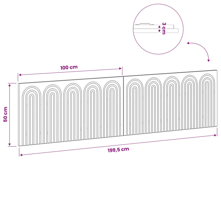 Wall-Mounted Headboard ALKMAAR Sonoma Oak Engineered Wood