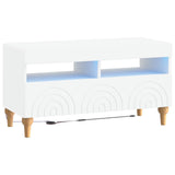LED TV Cabinet White Engineered Wood