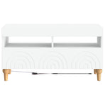 LED TV Cabinet ALKMAAR 81 x 35 x 43 cm White Engineered Wood