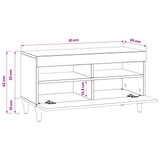 LED TV Cabinet White Engineered Wood - Extra Image
