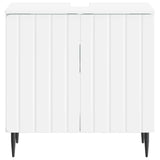Bathroom Sink Cabinet ZWOLLE White 59.5 x 31.5 x 59 cm - Side View
