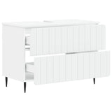 Bathroom Sink Cabinet ZWOLLE White 82 x 41 x 58.5 cm - Front View