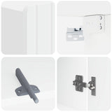 Bathroom Wall Cabinet ZWOLLE White 30 x 31 x 63 cm
