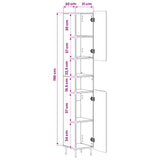Bathroom Cabinet with Open Shelf ZWOLLE White