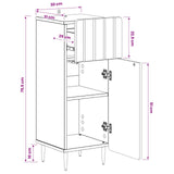 Bathroom Storage Cabinet ZWOLLE White 30 x 31 x 79.5 cm - Extra Image