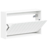 Wall-Mounted Shoe Cabinet ZWOLLE 71 x 17 x 43 cm White - Front View