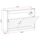 Wall-Mounted Shoe Cabinet ZWOLLE 71 x 17 x 43 cm White - Low Angle