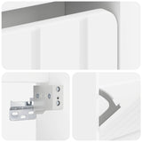 Wall-Mounted Shoe Cabinet ZWOLLE 71 x 17 x 86 cm White - Rear View