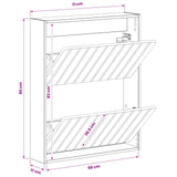 Wall-Mounted Shoe Cabinet ZWOLLE 71 x 17 x 86 cm White