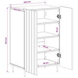 Shoe Cabinet ZWOLLE 59.5 x 39.5 x 91.5 cm Engineered Wood White - Extra Image