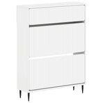 Shoe Cabinet ZWOLLE 78 x 24 x 103 cm Engineered Wood White