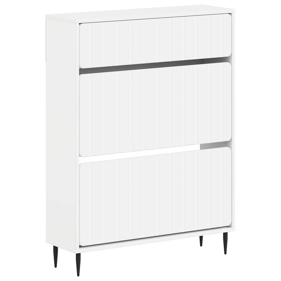 Shoe Cabinet ZWOLLE 78 x 24 x 103 cm Engineered Wood White