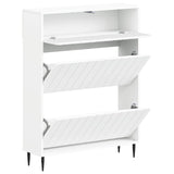 Shoe Cabinet ZWOLLE 78 x 24 x 103 cm Engineered Wood White