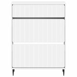 Shoe Cabinet ZWOLLE 78 x 24 x 103 cm Engineered Wood White - Side View