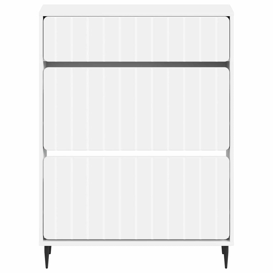 Shoe Cabinet ZWOLLE 78 x 24 x 103 cm Engineered Wood White