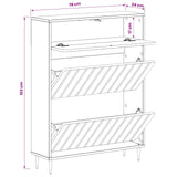 Shoe Cabinet ZWOLLE 78 x 24 x 103 cm Engineered Wood White