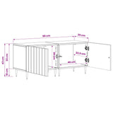 TV Cabinet White Engineered Wood - Extra Image