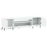 LED TV Cabinet White Engineered Wood - Side View