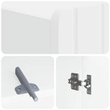 Toilet Cabinet ZWOLLE White 66 x 25.5 x 190 cm Engineered Wood - Rear View