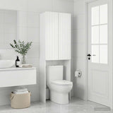 Toilet Cabinet ZWOLLE White 66 x 25.5 x 190 cm Engineered Wood - Side View