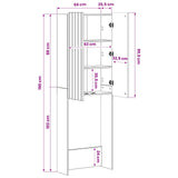 Toilet Cabinet ZWOLLE White 66 x 25.5 x 190 cm Engineered Wood - Low Angle