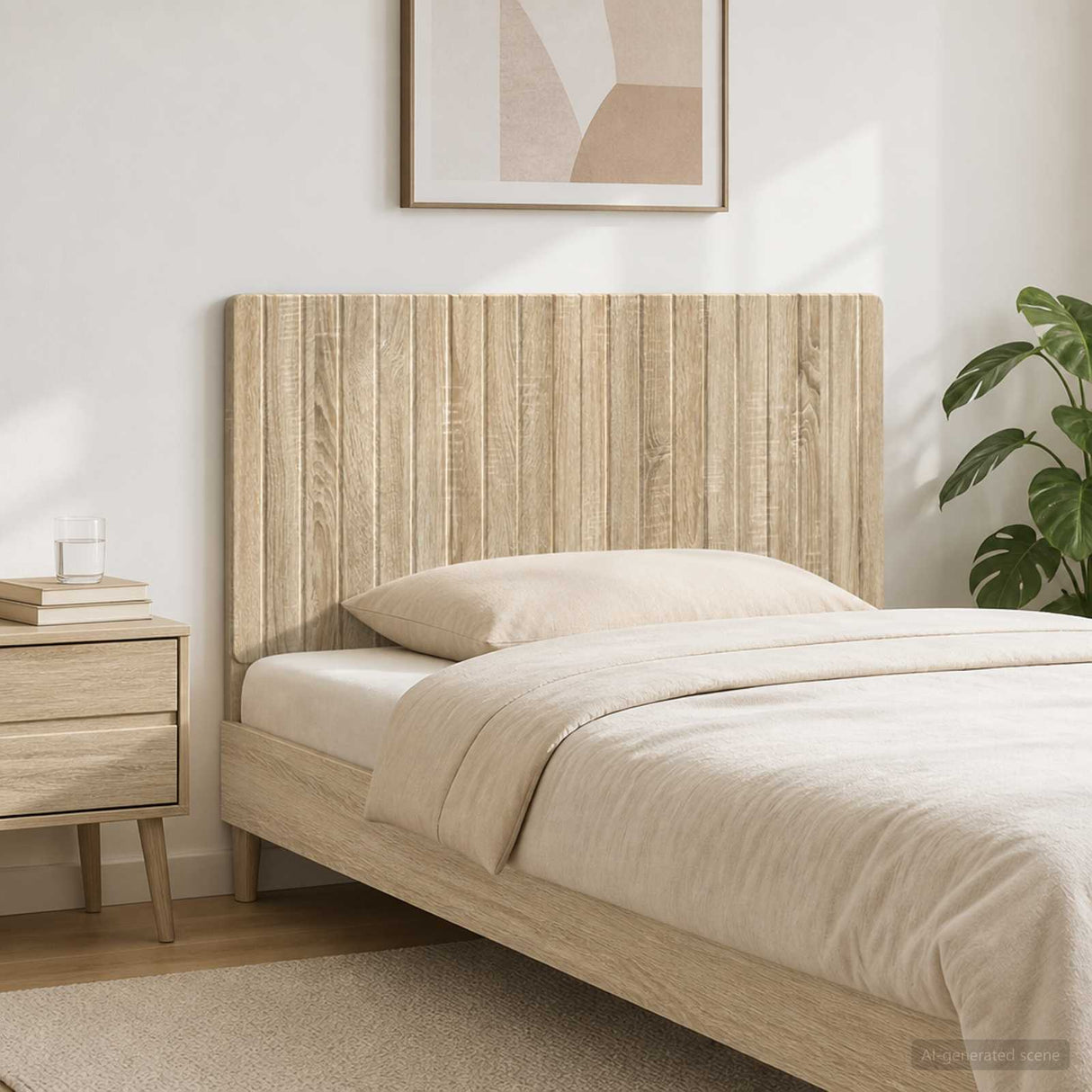 Wall-Mounted Headboard ZWOLLE Sonoma Oak Engineered Wood