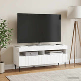 LED TV Cabinet ZWOLLE 100 x 35 x 43 cm White Engineered Wood