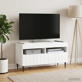 LED TV Cabinet ZWOLLE 81 x 35 x 43 cm White Engineered Wood - Top-Down View
