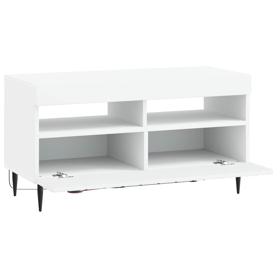 LED TV Cabinet ZWOLLE 81 x 35 x 43 cm White Engineered Wood