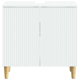 Bathroom Sink Cabinet ARNHEM White 59.5 x 31.5 x 59 cm - Side View