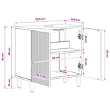 Bathroom Sink Cabinet ARNHEM White 59.5 x 31.5 x 59 cm - Extra Image