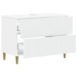 Bathroom Sink Cabinet ARNHEM White 82 x 41 x 59 cm - Front View