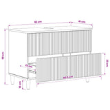 Bathroom Sink Cabinet ARNHEM White 82 x 41 x 59 cm