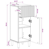 Bathroom Storage Cabinet ARNHEM White 30 x 31 x 80 cm - Extra Image