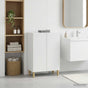 Bathroom Storage Cabinet ARNHEM White 59.5 x 31 x 80 cm