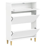 Shoe Cabinet ARNHEM 78 x 24 x 103 cm Engineered Wood White