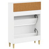 Shoe Cabinet ARNHEM 78 x 24 x 103 cm Engineered Wood White - 45-Degree Angle