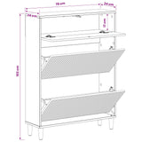 Shoe Cabinet ARNHEM 78 x 24 x 103 cm Engineered Wood White - Low Angle